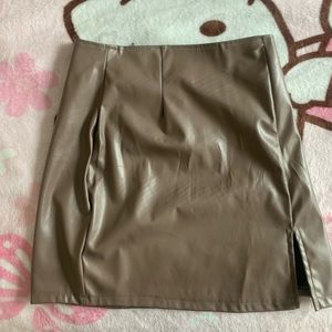 Windsor leather mini skirt